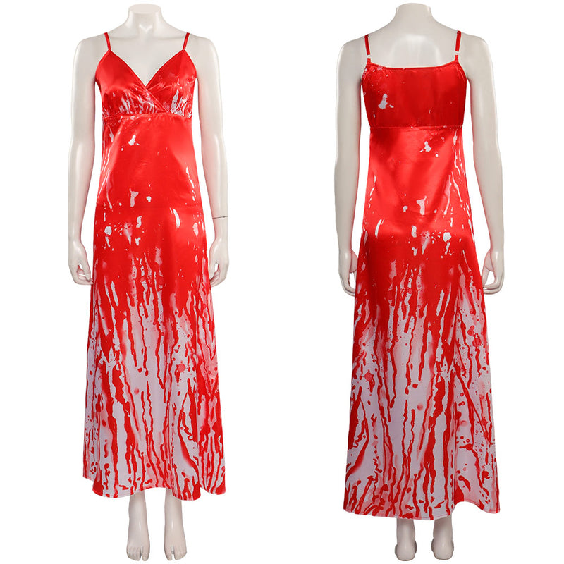 Film Carrie Red Women Dress Outfits Party Carnival Halloween Cosplay Costume