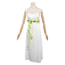 Final Fantasy Game Aerith Gainsborough Women White Dress Party Carnival Halloween Cosplay Costume