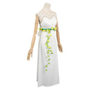 Final Fantasy Game Aerith Gainsborough Women White Dress Party Carnival Halloween Cosplay Costume