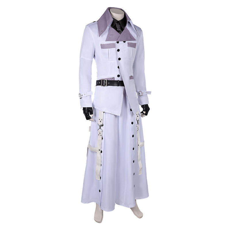 Final Fantasy VII Game Rufus Shinra White Outfit Party Carnival Halloween Cosplay Costume