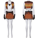 Final Fantasy VII Game Tifa Lockhart Women Brown Suit Party Carnival Halloween Cosplay Costume