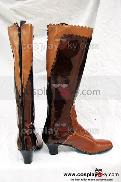 Final Fantasy XII Lenne Cosplay Boots Shoes Brown