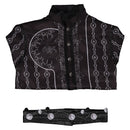 Game Baldur's Gate III Astarion Cazador Outfits Party Carnival Halloween Cosplay CostumeMaterial:  Including:  Size chart:（工厂男女欧码的网站前台有自带可不加，其余都需要增加尺码表） Shipping:  (外购类的衣服这段文字可不加)	 1.Processing Tim