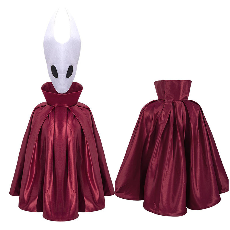 Game Hollow Knight Hornet Kids Children Red Cloak Mask Party Carnival Halloween Cosplay Suit