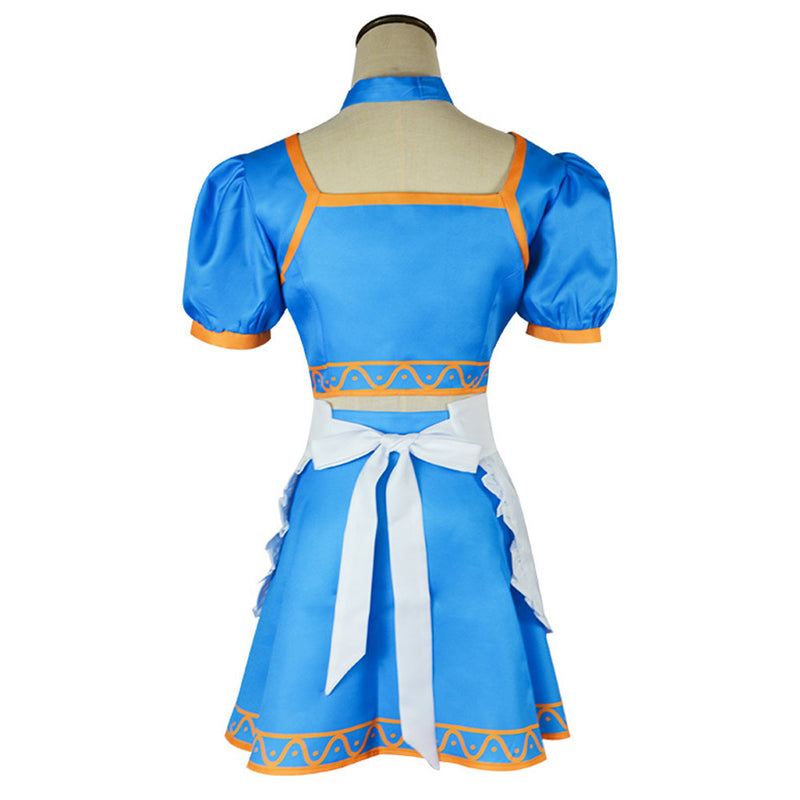 The Legend of Zelda Blue Maid Dress Outfits Party Carnival Halloween Cosplay Costume The Legend of Zelda Blue Maid Dress Outfits Party Carnival Halloween Cosplay Costume