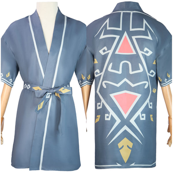 Game The Legend of Zelda Outfits Link Original Design Bathrobe Cloak Belt Outfits Halloween Cosplay Costume
