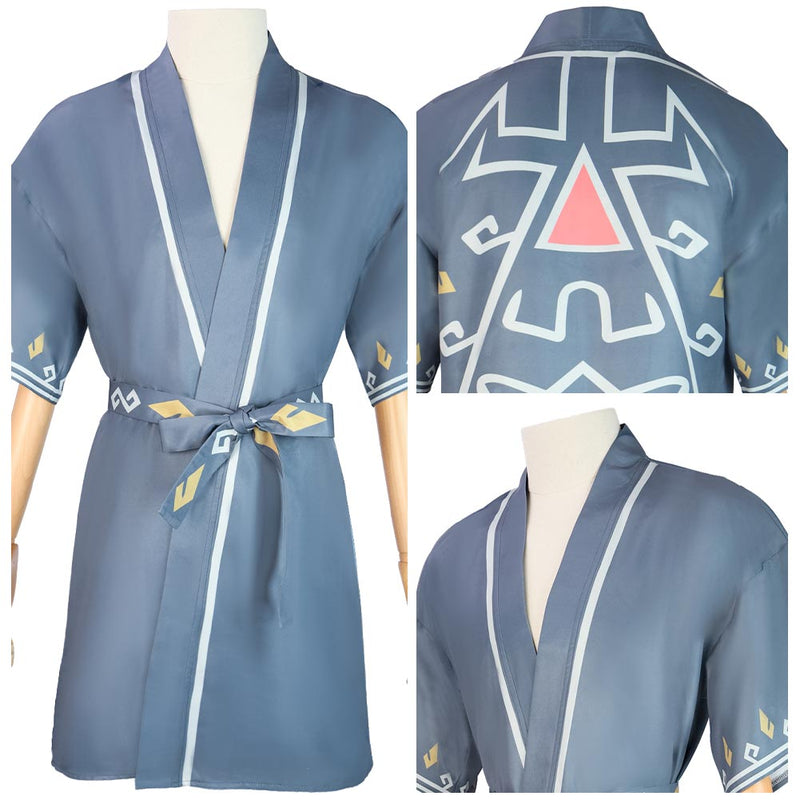 Game The Legend of Zelda Outfits Link Original Design Bathrobe Cloak Belt Outfits Halloween Cosplay Costume