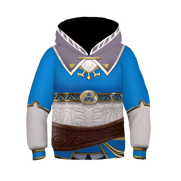 Game The Legend of Zelda: Tears of the Kingdom Kids Children 3D Printed Hooded Sweatshirt Halloween Cosplay Costume