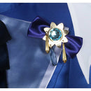 Genshin Impact Game Focalors Women Blue Suit Party Carnival Halloween Cosplay Costume
