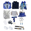 Genshin Impact Game Focalors Women Blue Suit Party Carnival Halloween Cosplay Costume