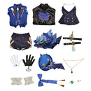 Genshin Impact Game Furina de Fontain Women Blue Suit Party Carnival Halloween Cosplay Costume