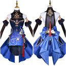 Genshin Impact Game Lantern Rite Ganyu Women Blue Dress Cosplay Costume