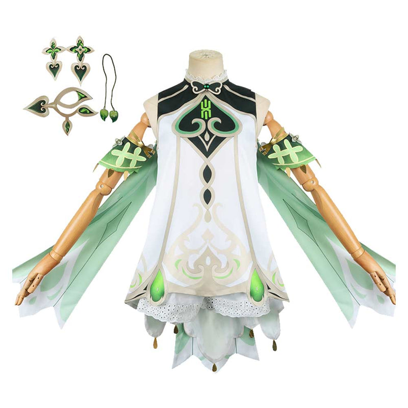 Genshin Impact Game Nahida Women White Dress Party Carnival Halloween Cosplay Costume