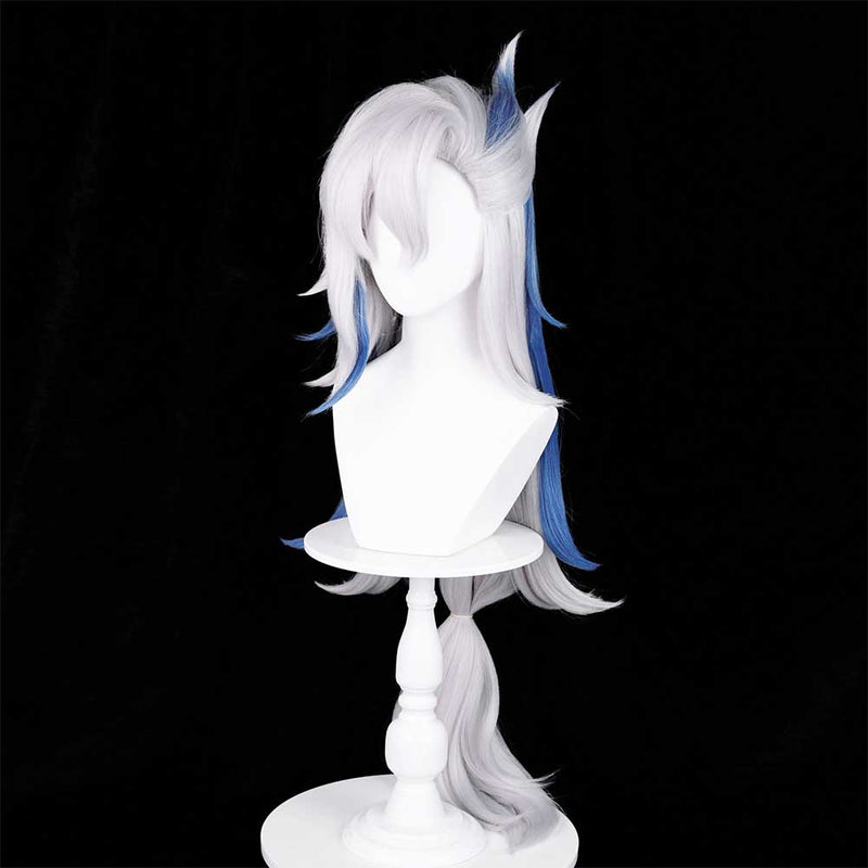 Genshin Impact Game Neuvillette Cosplay Wig Heat Resistant Synthetic Hair Halloween Party Carnival Props