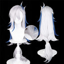 Genshin Impact Game Neuvillette Cosplay Wig Heat Resistant Synthetic Hair Halloween Party Carnival Props