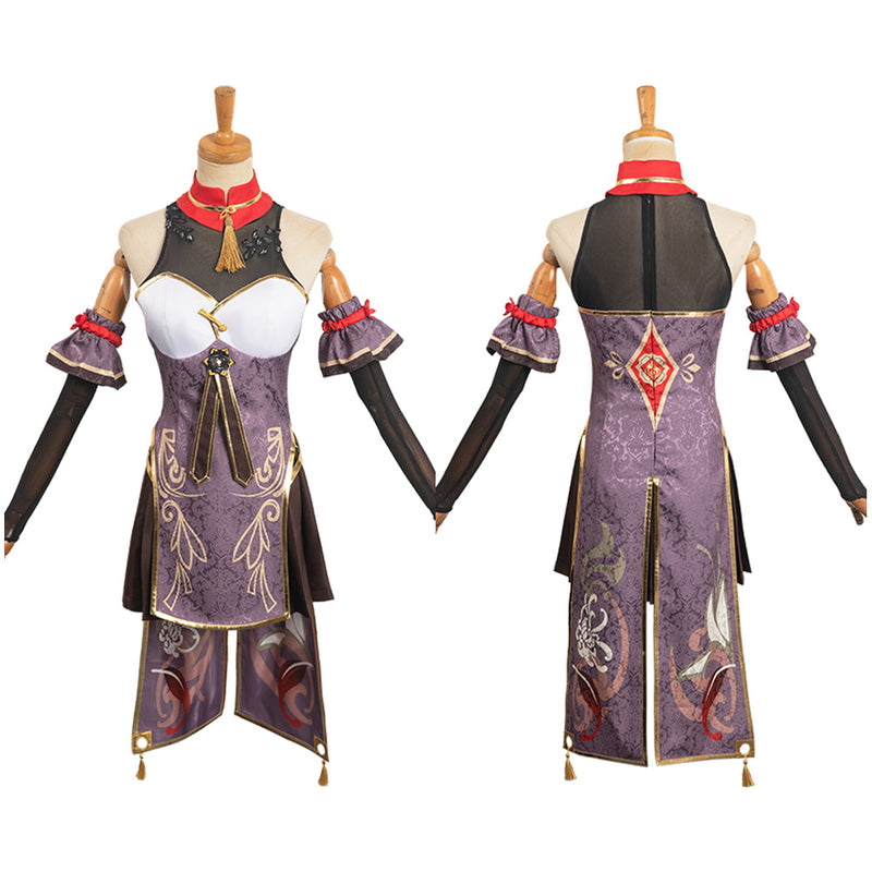 Genshin Impact HUTAO Original Design Cheongsam  Women Suit Party Carnival Halloween Cosplay Costume