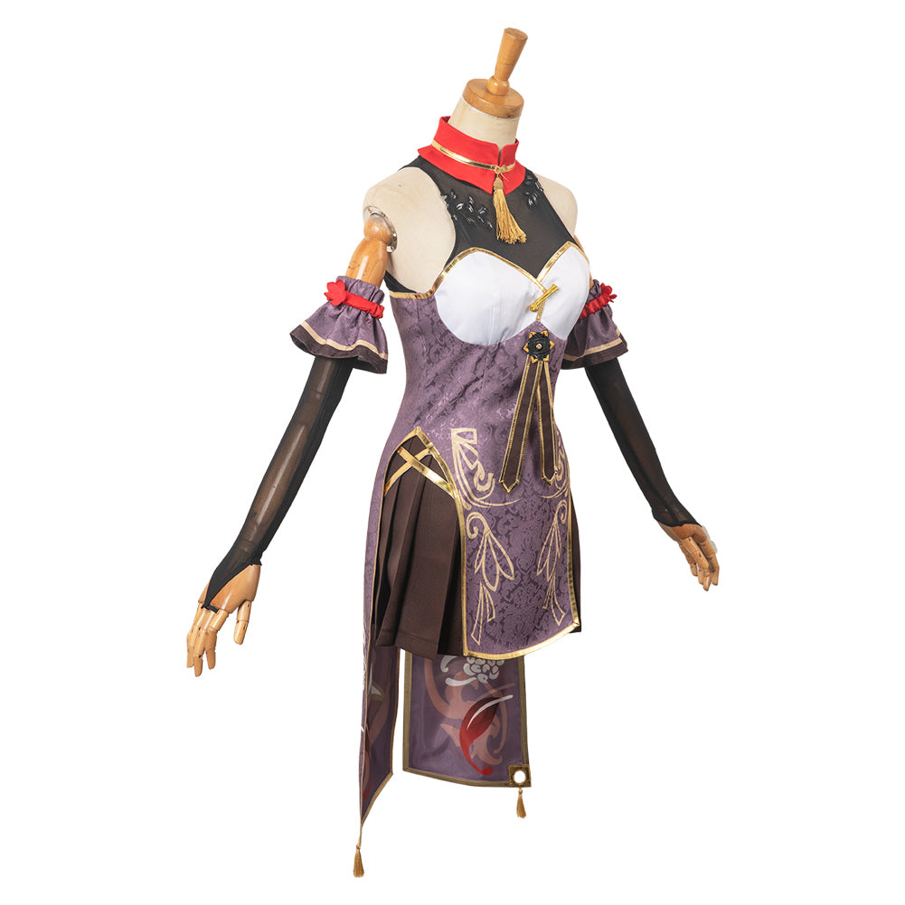 Genshin Impact HUTAO Coat Outfits Halloween Carnival Cosplay Costume