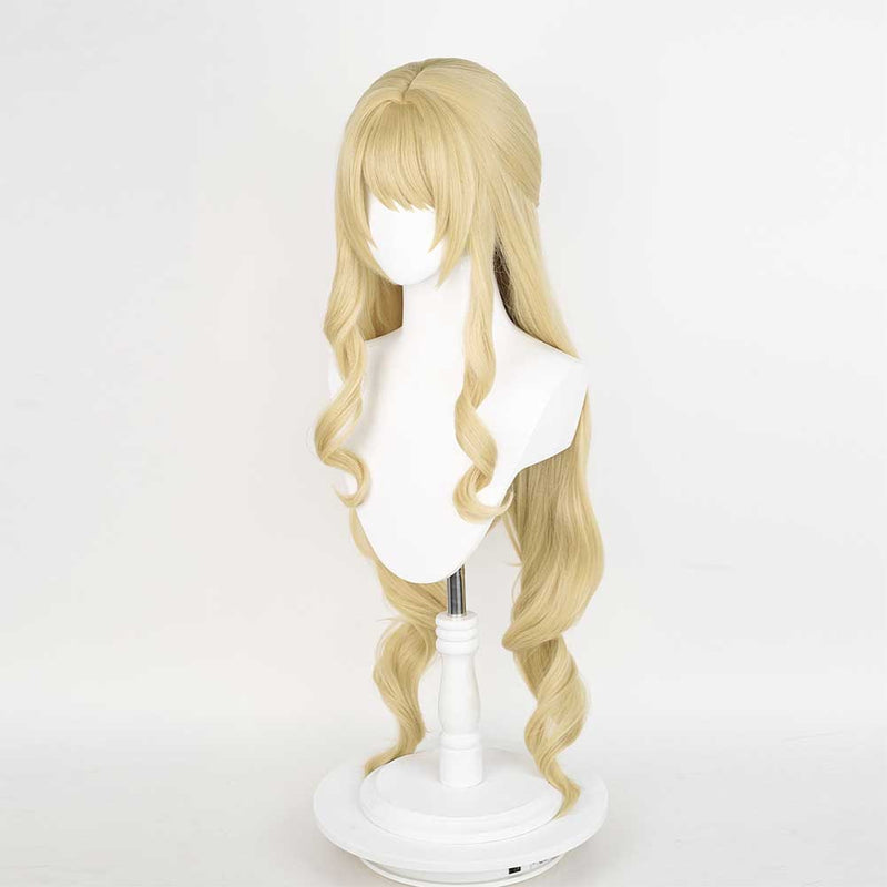 Genshin Impact Navia  Cosplay Wig Heat Resistant Synthetic Hair Halloween Party Carnival Props