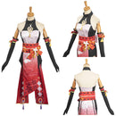 Genshin Impact Yae Miko  Women Red Sexy Cheongsam Jumpsuit Party Carnival Halloween Cosplay Costume