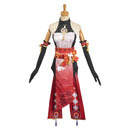 Genshin Impact Yae Miko  Women Red Sexy Cheongsam Jumpsuit Party Carnival Halloween Cosplay Costume