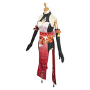 Genshin Impact Yae Miko  Women Red Sexy Cheongsam Jumpsuit Party Carnival Halloween Cosplay Costume