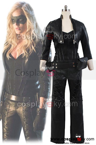 Green Arrow Black Canary Sara Lance Cosplay Costume Artificial Leather Outfit