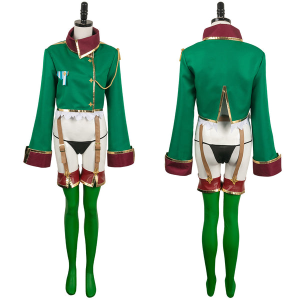 Gushing over Magical Girls Anime Araga Kiwi Women Green Outfit Party Carnival Halloween Cosplay Costume