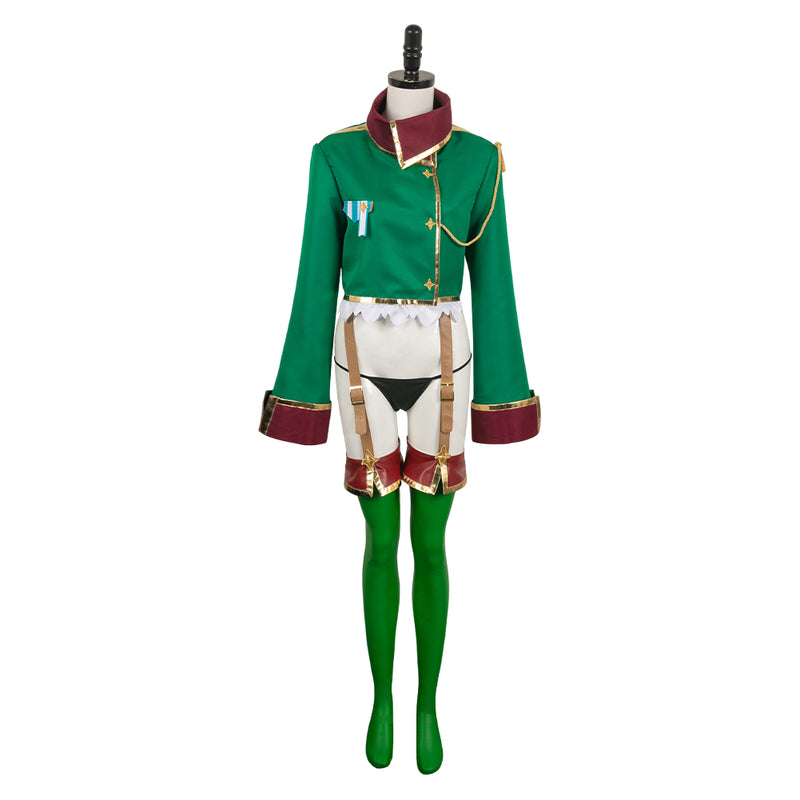 Gushing over Magical Girls Anime Araga Kiwi Women Green Outfit Party Carnival Halloween Cosplay Costume Gushing over Magical Girls Anime Araga Kiwi Women Green Outfit Party Carnival Halloween Cosplay Costume