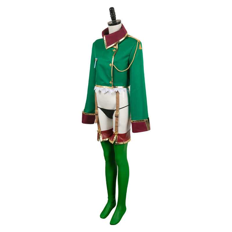 Gushing over Magical Girls Anime Araga Kiwi Women Green Outfit Party Carnival Halloween Cosplay Costume