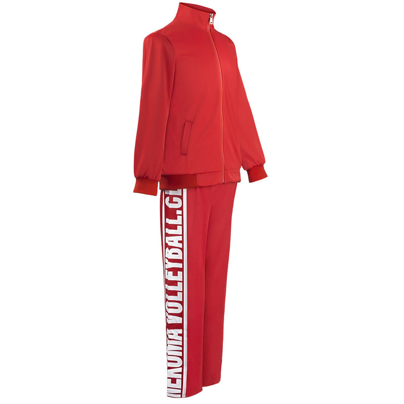 Haikyu!! Anime Nekoma High Kenma Kozume Red Suit Party Carnival Halloween Cosplay Costume