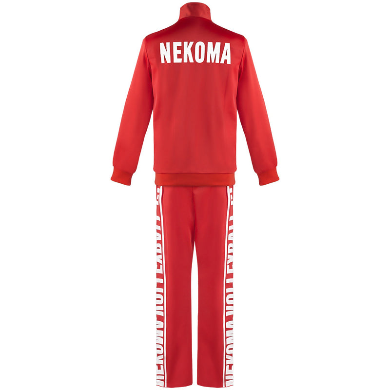 Haikyu!! Anime Nekoma High Kenma Kozume Red Suit Party Carnival Halloween Cosplay Costume