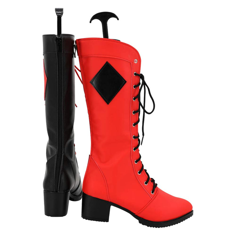 Harley Quinn Cosplay Shoes Boots Halloween Costumes Accessory Custom Made