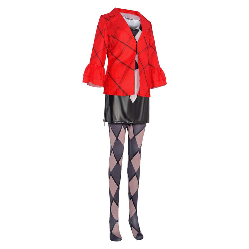 Harley Quinn Women Red Suit Party Carnival Halloween Cosplay Costume