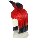 Hazbin Hotel TV Alastor Cosplay Wig Heat Resistant Synthetic Hair Carnival Halloween Party Props