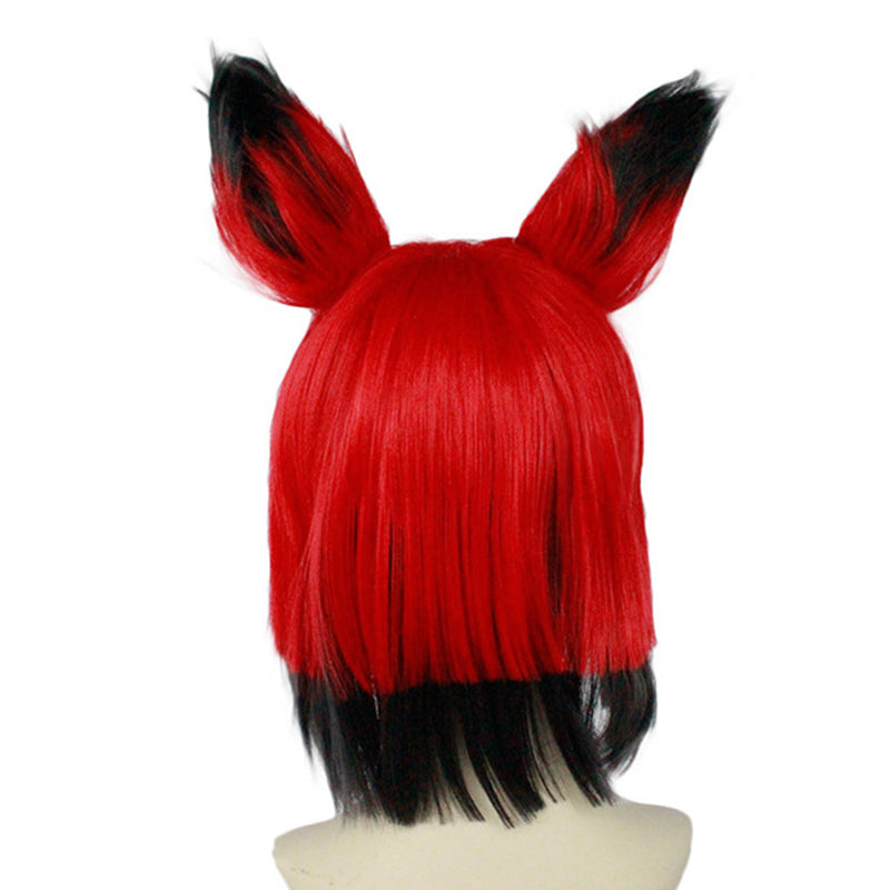Hazbin Hotel TV Alastor Cosplay Wig Heat Resistant Synthetic Hair Carnival Halloween Party Props
