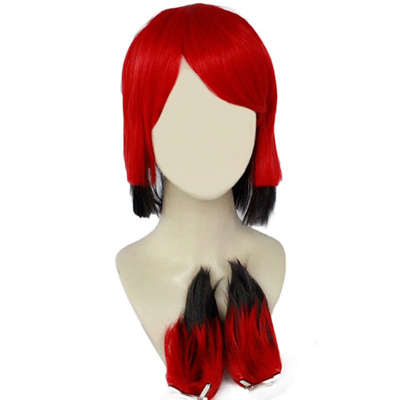 Hazbin Hotel TV Alastor Cosplay Wig Heat Resistant Synthetic Hair Carnival Halloween Party Props