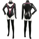 Hazbin Hotel TV Angel Dust Women Black Leather Jumpsuit Party Carnival Halloween Cosplay Costume