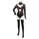 Hazbin Hotel TV Angel Dust Women Black Leather Jumpsuit Party Carnival Halloween Cosplay Costume