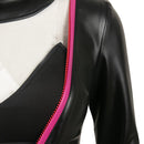 Hazbin Hotel TV Angel Dust Women Black Leather Jumpsuit Party Carnival Halloween Cosplay Costume