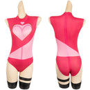Hazbin Hotel TV Angel Dust Women Pink Jumpsuit Party Carnival Halloween Cosplay Costume