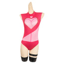 Hazbin Hotel TV Angel Dust Women Pink Jumpsuit Party Carnival Halloween Cosplay Costume