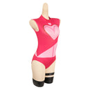 Hazbin Hotel TV Angel Dust Women Pink Jumpsuit Party Carnival Halloween Cosplay Costume