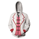 Hazbin Hotel TV Lucifer Morningstar Cosplay Hooded Sweatshirt Unisex Casual Streetwear Zip Up Jacket Coat