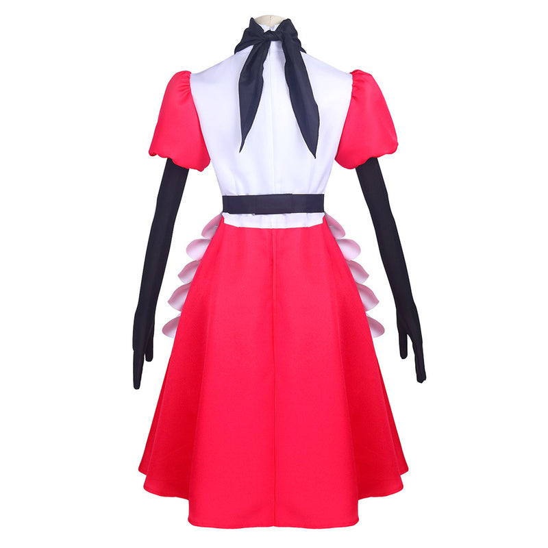 Hazbin Hotel TV Niffty White And Red Dress Party Carnival Halloween Cosplay Costume