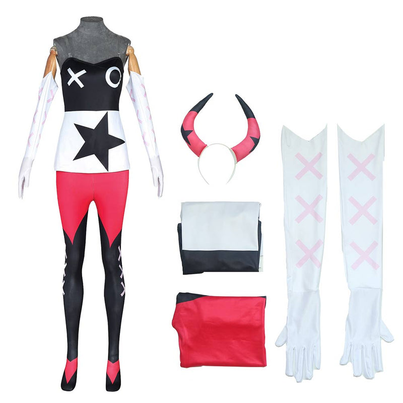 Hazbin Hotel TV Verosika Mayday Women Pink Outfit Party Carnival Halloween Cosplay Costume