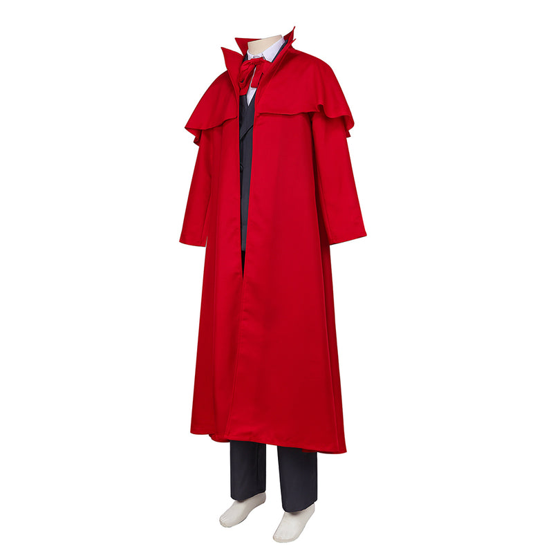 Hellsing Anime Alucard Red Suit Party Carnival Halloween Cosplay Costume