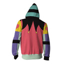Helluva Boss TV Fizzarolli Cosplay Printed Hoodie Hooded Sweatshirt Casual Zip Up Hoodie