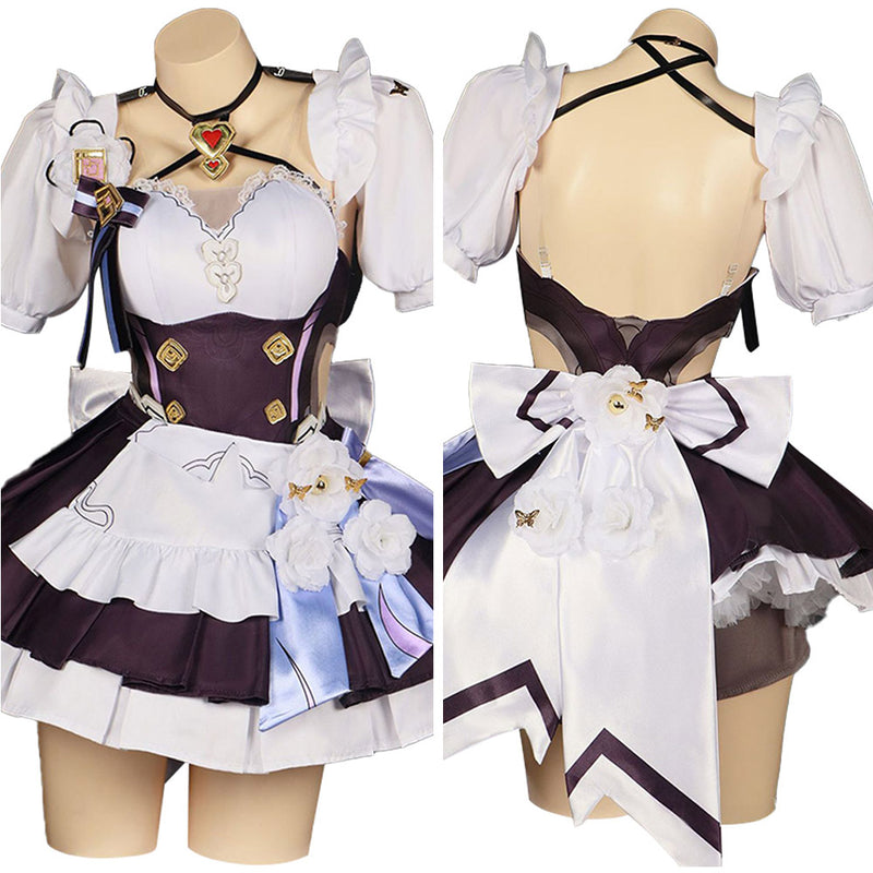 Honkai Impact 3 Game Elysia Women Maid Dress Party Carnival Halloween Cosplay Costume