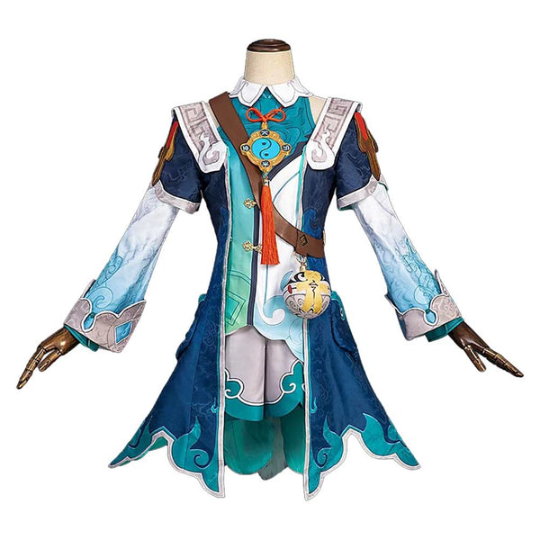 Honkai: Star Rail Game HuoHuo Women Green Suit Party Carnival Halloween Cosplay Costume