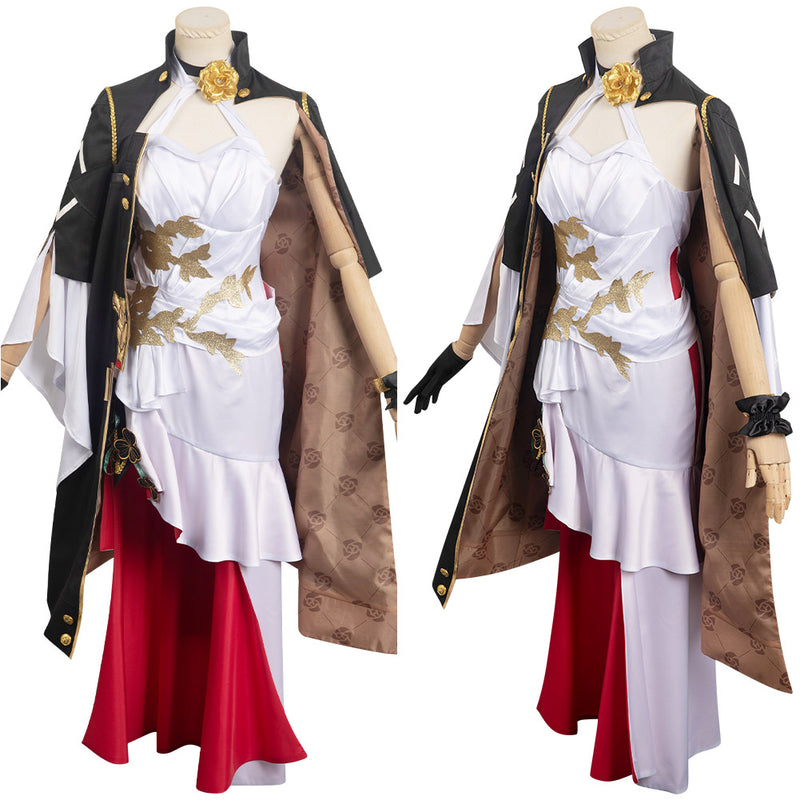 Honkai: Star Rail Himeko Female Sexy Adult White Roleplay Jumpsuit Party Carnival Halloween Cosplay Costume
